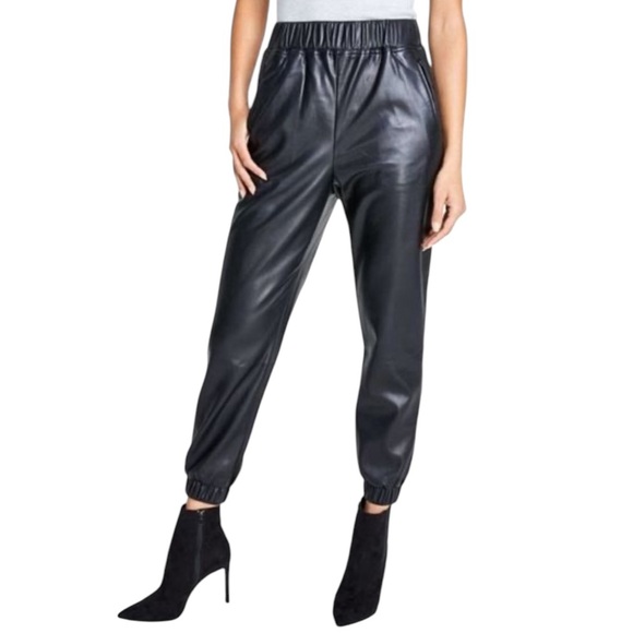 INC International Concepts Pants - INC International Concepts Faux Leather Jogger Pants